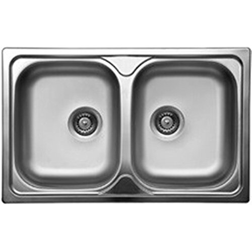 Sink Solution inox dvojno pomivalno korito A LINE 800 x 500 mm - (7010060) Cene