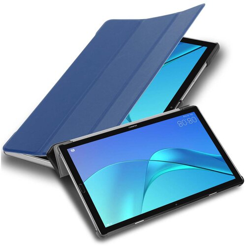 Cadorabo Ohi&scaron;je tablete združljiv s Huawei v Jersey Tarmno Blue - Ultra Tanka za&scaron;čitna prevleka z samodejno budnostjo in stojalo funkcijo, (20615611) Cene