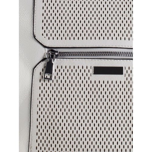 Fashion Hunters White roomy shoulder bag with a long strap Slike