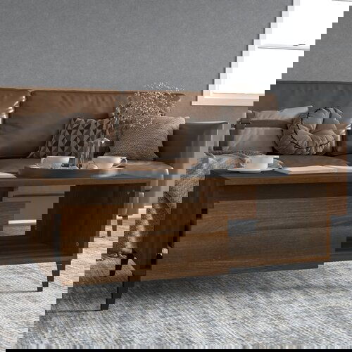 The Living Store Klubska mizica rjav hrast 90x50x36,5 cm inženirski les - Klubska Mizica, (21574098) Cene