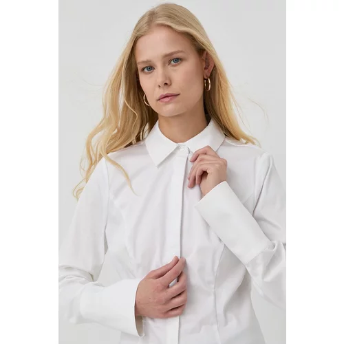 Notes Du Nord Košulja za žene, boja: bijela, slim, s klasičnim ovratnikom