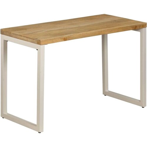 In blagovaonski stol 115 x 55 x 76 cm masivno drvo manga i čelik Cijene