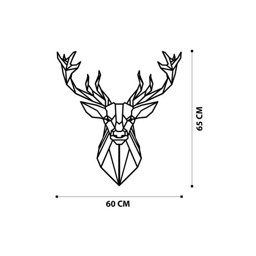 Wallxpert zidna dekoracija Deer Metal Decor 2 Slike