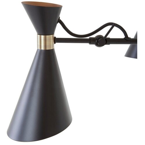 Premier Housewares Črna/v zlati barvi kovinska viseča svetilka s kovinskim senčilom Linox &amp;ndash; Slike