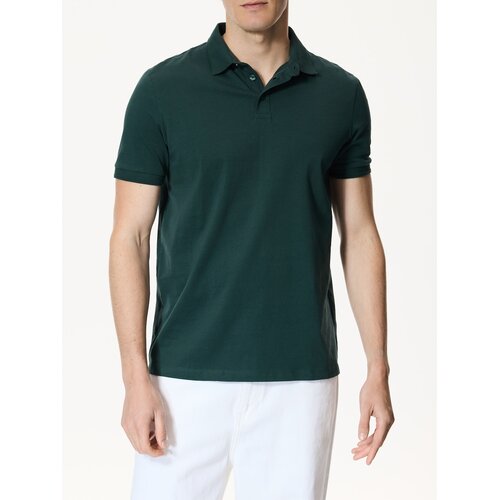 Reserved Regular fit polo-majica - tamnozeleno Cijene