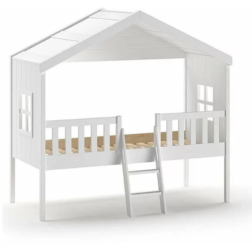 Vipack Bela otroška dvignjena postelja v obliki hiške 90x200 cm Housebed - Vipack