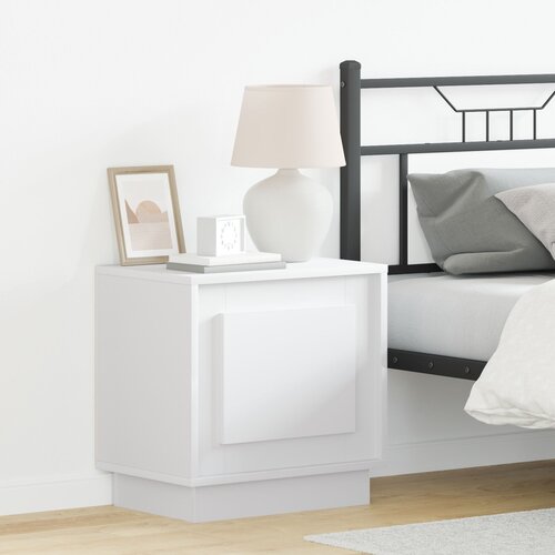 vidaXL Nočne omarice Komplet 2 Bela Inženirski les 44 x 34,5 x 45 cm Cene