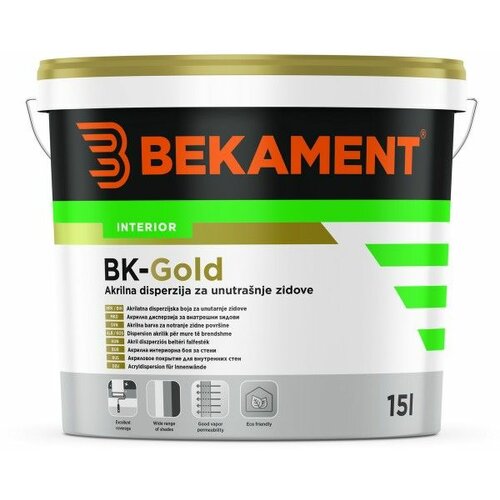 Bekament akrilna disperzija za unutrašnje zidove bk-gold - 1 l Slike