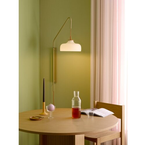H&amp;uuml;bsch Bijela/bež zidna lampa s utikačem &amp;oslash; 29 cm Current &amp;ndash; Slike