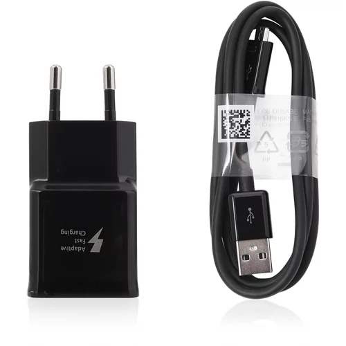 Samsung polnilec za telefone EP-TA20EBE s kablom microusb, originalni, črn, 2A