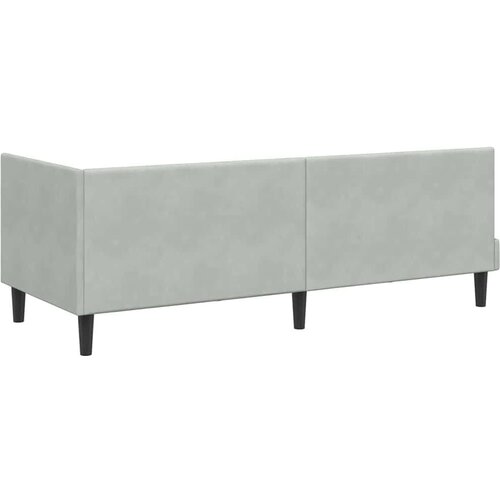 VidaXL Kutni krevetni okvir s madracem 2 pcs Svjetlosiva Bar&amp;scaron;un - Svjetlosiva 80 x 200 cm Slike