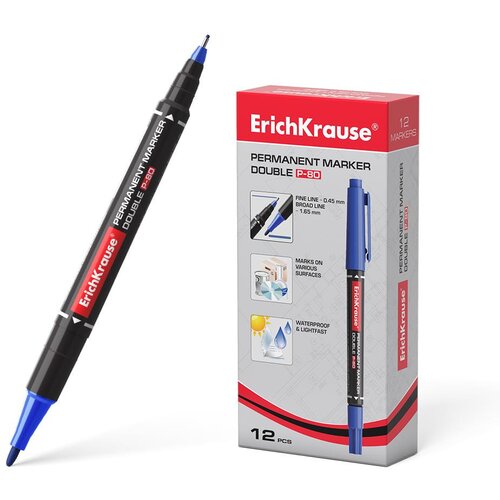 Erich Krause Dvostranski marker P-80, moder 12 KOS, (21221259) Cene