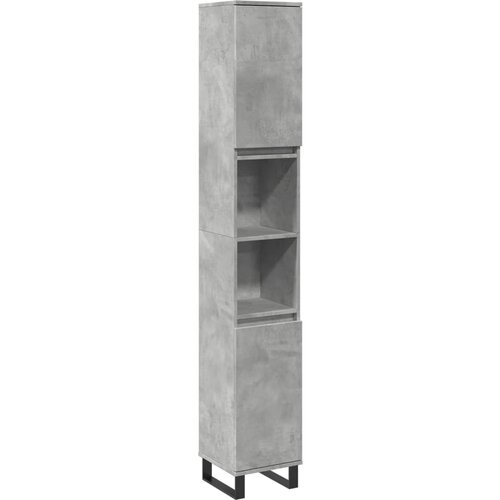 Maison Chic Kopalniška omarica - Kopalniški kabinet betonsko siva 30x30x190 cm inženirski les, (21794666) Cene