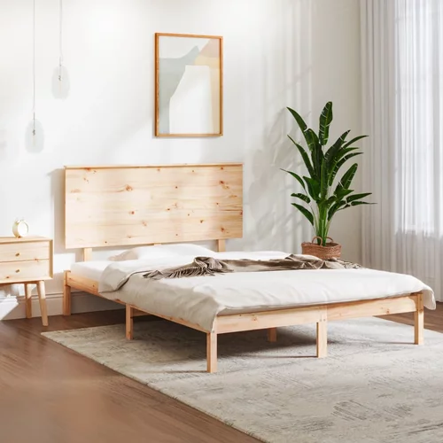 vidaXL Okvir za krevet od masivne borovine 120 x 200 cm