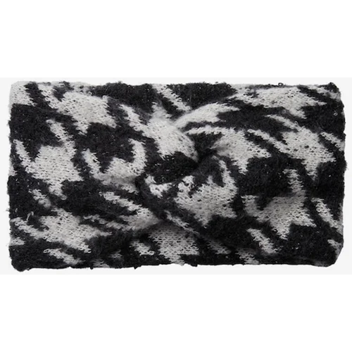 Pieces Women's White and Black Patterned Knitted Headband Pyron