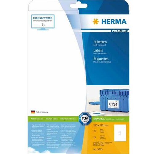 Herma Labels 210X297 25 Sheets DIN A4 25 pcs. 5065 Cijene
