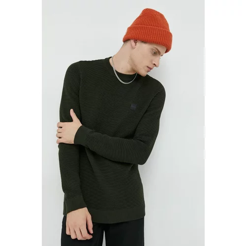Solid Pamučni pulover za muškarce, boja: zelena, lagani
