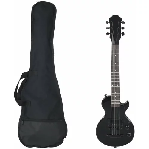 Električna gitara za djecu s torbom crna 3/4 30 "
