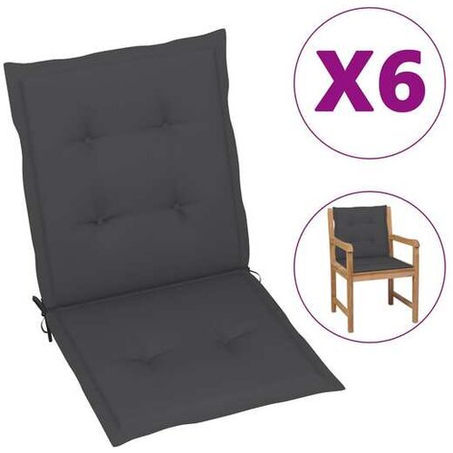  Blazine za vrtne stole 6 kosov antracitne 100x50x3 cm Cene