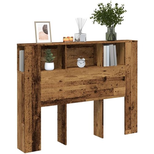 vidaXL Uzglavni ormarić staro drvo 140x18,5x102,5 cm konstruirano drvo Cijene