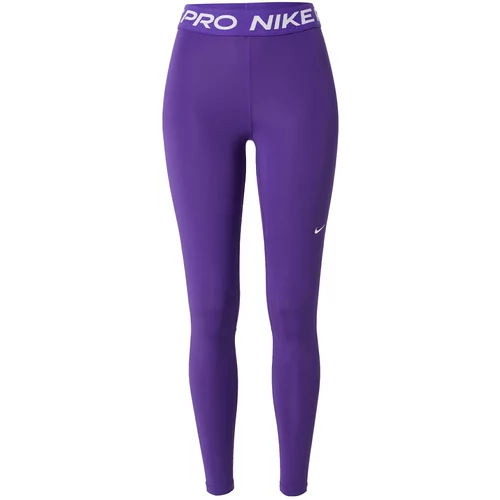 Nike Športne hlače 'Pro' lila / bela