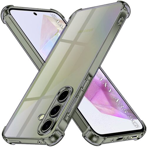 Techsuit Shockproof Clear Silicone za&scaron;titna maskica za Samsung Galaxy A35 5G &ndash; smoke crna Cijene