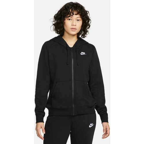 Nike w nsw club flc fz hoodie std, ženski duks, crna DQ5471 Slike