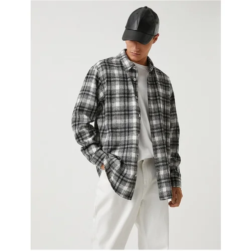 Koton Plaid Lumberjack Shirt Classic Collar Long Sleeve