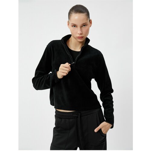 Koton Fleece Sweatshirt with Half-Zip Stand-Up Collar Long Sleeves, Comfortable fit. Cene