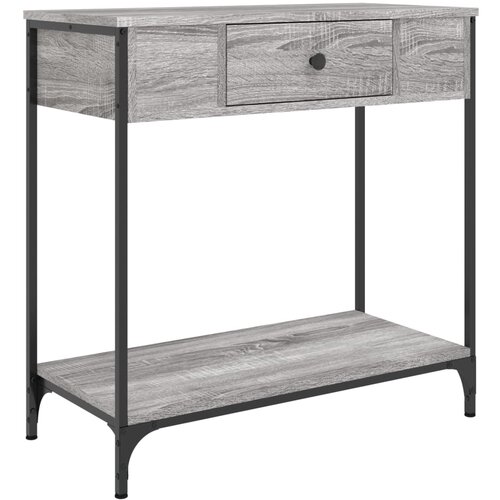 Maison Chic konzolna miza - miza ob steni siva sonoma 75x34,5x75 cm inženirski les, (21786654) Cene