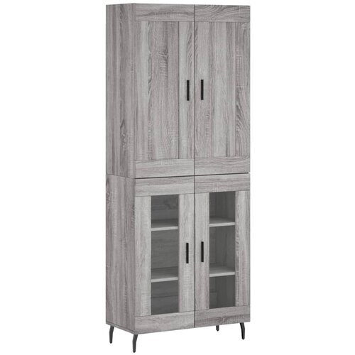 Maison Chic Visoka Komoda - Predalnik siva sonoma 69,5x34x180 cm inženirski les, (21721697) Cene
