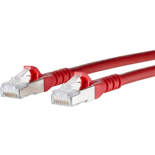 Metz Connect 1308451066-E RJ45 omrežni kabel\, Patch kabel CAT 6a S/FTP 1.00 m rdeča z za&scaron;čitnim zapornim zatičem 1 kos, (20421472) Cene