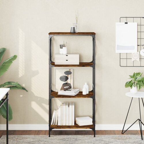  The living store knjižna omara 4-nadstropna dim. hrast 59x35x132 cm inž. les - knjižna omara, (21502945) Cene