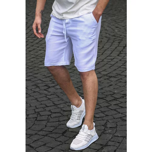 Madmext Shorts - White - Normal Waist