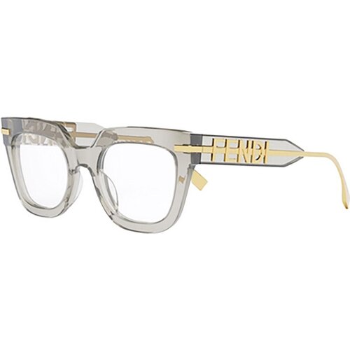 Fendi Fendigraphy Grey Rectangular Eyeglasses - ONE SIZE (50) Slike