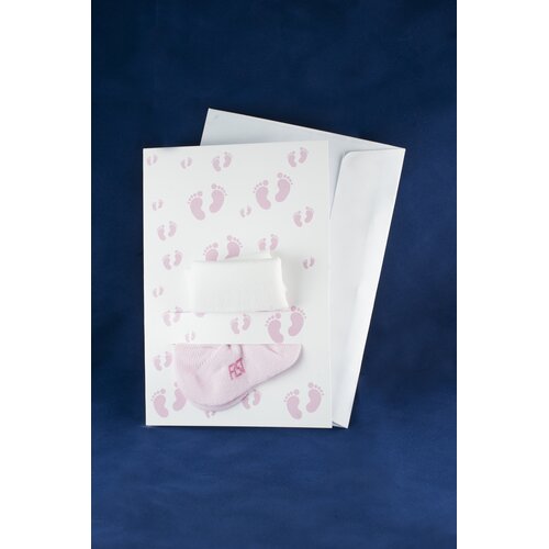 Fist Čarapice sa čestitkom za bebe roze Slike