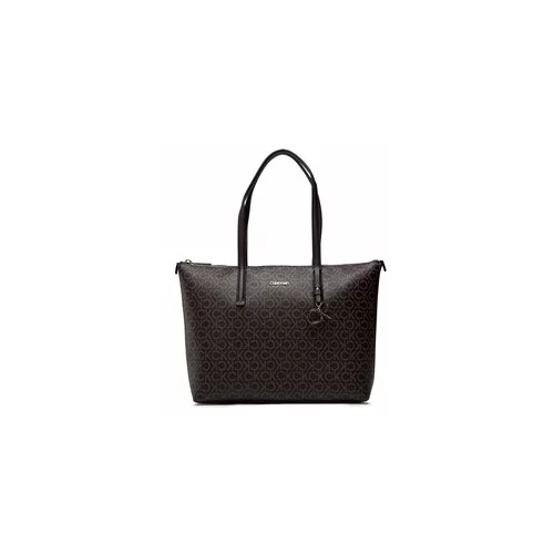 Calvin Klein Ročna torba Ck Must Shopper Md Mono K60K609887 Rjava