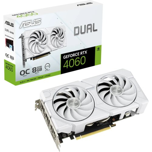 Asus nVidia GeForce RTX 4060 8GB 128bit DUAL-RTX4060-O8G-EVO-WHITE grafička karta Cene