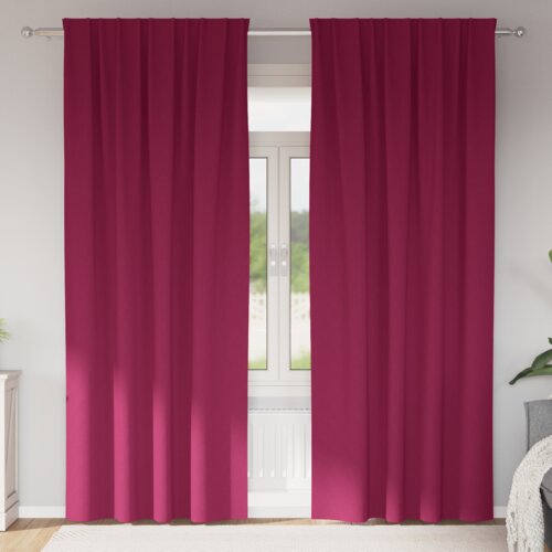 vidaXL Zavjese sa zavjesama 2 pcs Svijetlo siva 225 x 140 cm Poliester Cene