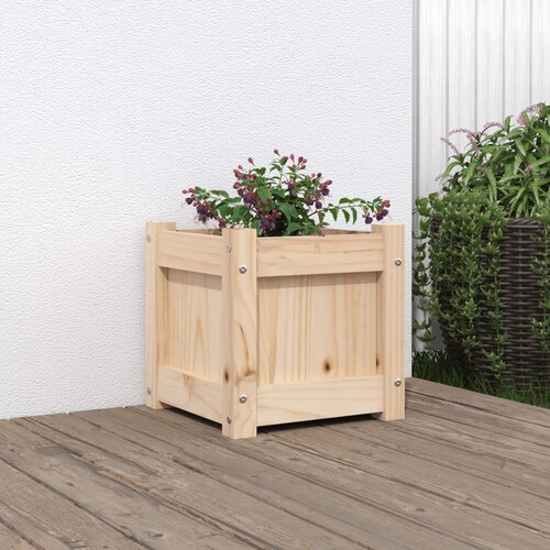vidaXL Vrtno cvetlično korito 31x31x31 cm trdna borovina Cene