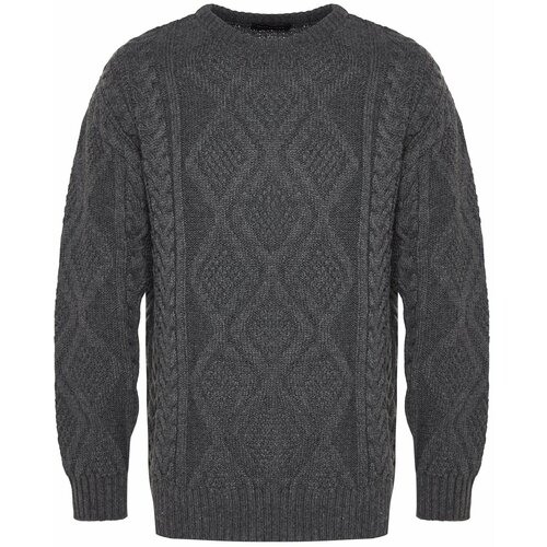 Trendyol Sweater - Gray - Oversize Slike