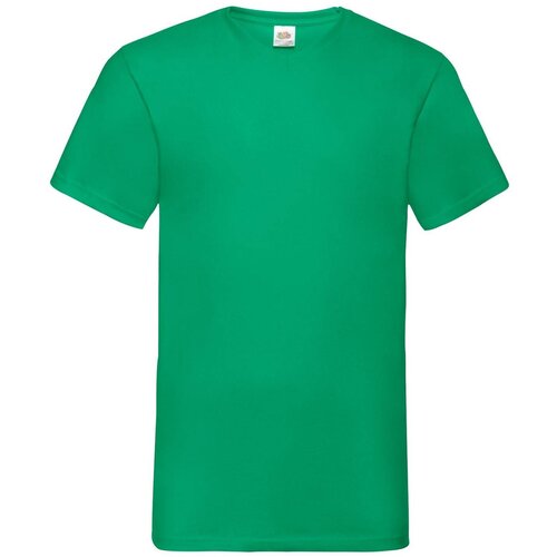 Fruit Of The Loom Zielona koszulka męska Valueweight V-Neck Cene