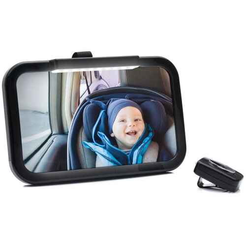 Fillikid ogledalo za auto s LED svjetlom, crno Cijene