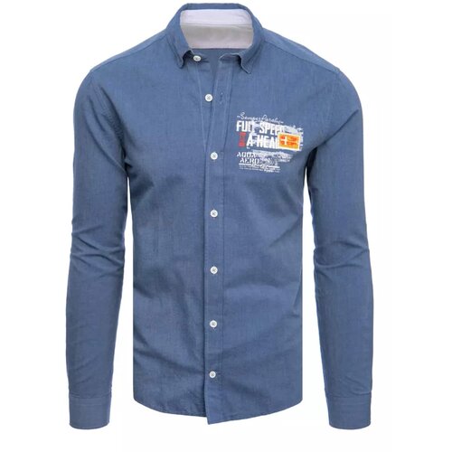DStreet Indigo men's shirt DX2282 Cene