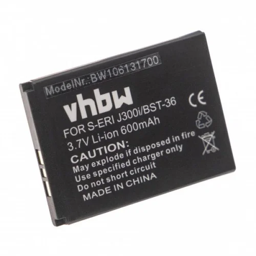  Baterija za Sony Ericsson J300i / K310i / T280i / W200i / Z310i, 600 mAh