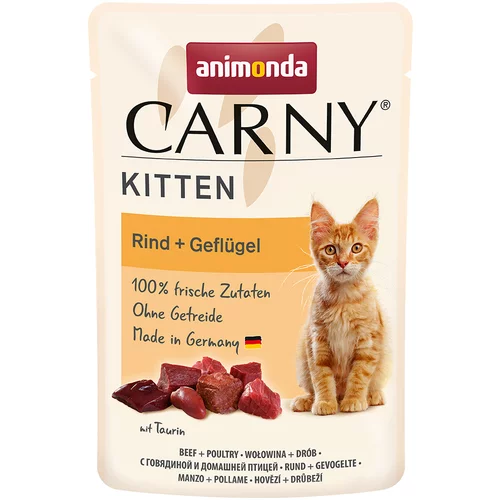 Animonda Carny Kitten vrečke 24 x 85 g - Perutninski koktajl