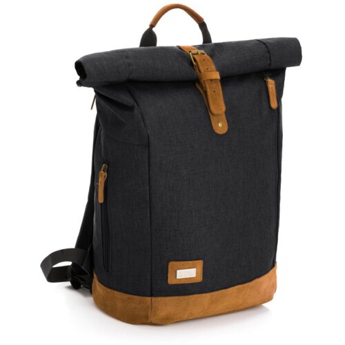 Fillikid torba/ruksak za mamu Rolltop Berlin, crna melange Cijene