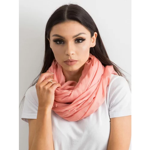 Fashion Hunters Light coral scarf with an application of rhinestones