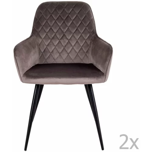 House Nordic set od 2 smeđe-sive stolice za blagovanje harbo