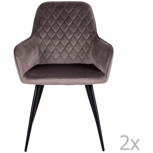 House Nordic set od 2 smeđe-sive stolice za blagovanje harbo Slike